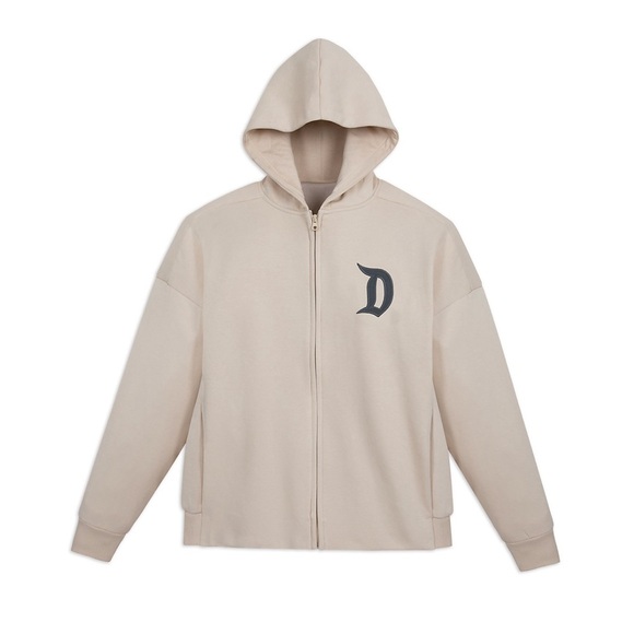 NWT Disneyland Logo Zip Up Hoodie Authentic Original Est. 1955 Beige Sold Out - Picture 2 of 6